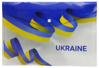 Папка-кнопка А4+, 18 мкм, Україна, 23.5x33 см, 4 шт. в упаковці