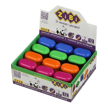 Чинка із контейнером Combi, 2 отвори, пластиковий корпус, KIDS Line, 12 шт.