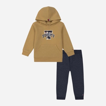 Дитячий теплий спортивний костюм (худі + штани) для хлопчика Tommy Hilfiger 675834884 80 см Коричневий/Синій (1159842792)