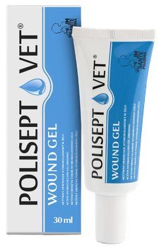 Гелева пов'язка JM Sante Pharma POLISEPT VET WOUND GEL для собак і котів 30 мл (5902596718305)