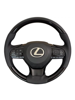 Кермо для Lexus LX470, GX470. Рояльний лак. В стилі LX570 з 2016р. Сірий логотип.