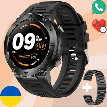 Смарт-годинник EIGIIS KE2 Black (дзвінки, тонометр, пульсоксиметр) 2 ремінці