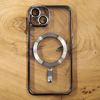 Чехол Chrome case with MagSafe для iPhone 15 Silver