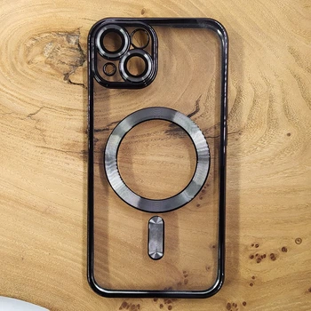 Чехол Chrome case with MagSafe для iPhone 15 Black