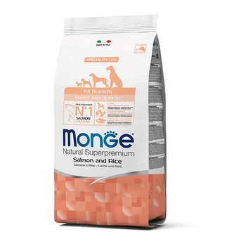 Сухий корм для цуценят та юніорів всіх порід Monge Dog All breeds Puppy & Junior лосось з рисом 2,5 кг (70011204)