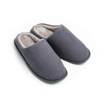 Чоловічі домашні капці утеплені з закритим носком з хутром Twins Velvet 15890 42/43 28 см Сірі (4820182097744)