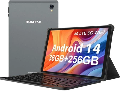 Планшет Rushar T181-EEA Gray 12+24/256Gb 4G 2-SIM 8 ядер Android 14 8000 mAh (X608)