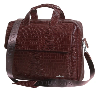 Сумка для ноутбука Vip Collection 306C 15.6" коричнева натуральна шкіра (306 В CROC)