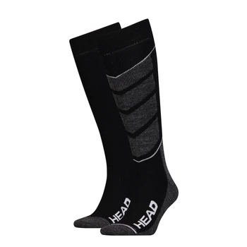 Шкарпетки гірськолижні Head UNISEX SKI V-SHAPE KNEEHIGH 2PPK чорний, білий унісекс 31-34 (791004001-213)