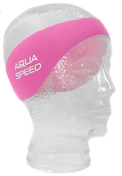Повязка для плавания Aqua Speed розовый 50см унисекс для защиты ушей берушами и волосами