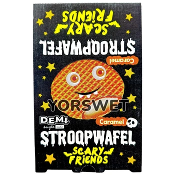 Вафлі D.E.M.I. Scary Friends Stroopwafel з карамельною начинкою (0624)
