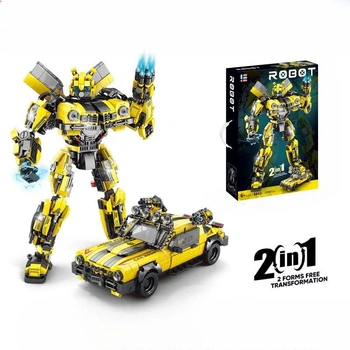 Конструктор Робот трансформер Бамблбі Bumblebee 2 в 1 1254 дет. 8842 Жовтий