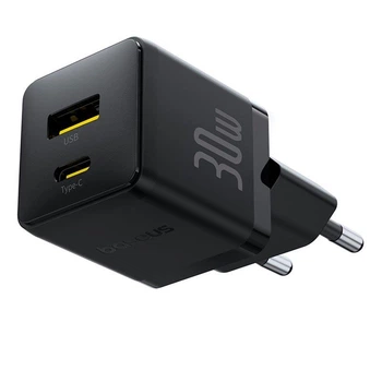 Зарядний пристрій Baseus USB/Type-C QC/PD 30W Palm Fast Charger Black P1011160A113-00 (Baseus_P1011160A113-00)