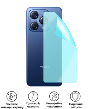 Защитная гидрогелевая глянцевая пленка Grade A на корпус смартфона Meizu Note 22