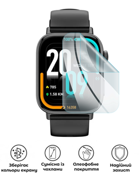 Защитная полиуретановая глянцевая пленка Medium Armor на экран часов Gelius Pro Amazwatch Numix GP-SW009