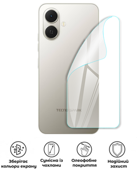 Захисна поліуретанова глянцева плівка Medium Armor на корпус смартфона Tecno Spark Go 2