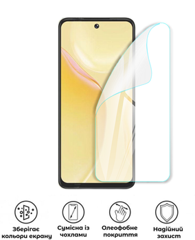 Защитная полиуретановая глянцевая пленка Edge Armor на экран смартфона Coolpad Cool 30 Play