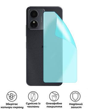 Защитная гидрогелевая глянцевая пленка Grade C на корпус смартфона HMD Aura 2
