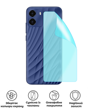 Защитная гидрогелевая глянцевая пленка Grade D на корпус смартфона BLU G35