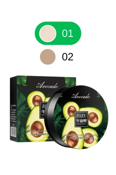 Легкий кушон и пудра 2в1 с экстрактом авокадо Zozu Avocado Delicate Color Air Cushion (01 - Бежевый светлый), 12 мл