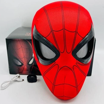 Маска Spiderman Людина-Павук із підсвічуванням очей і рухомими століттями, керування кільцем-пультом, акумулятор