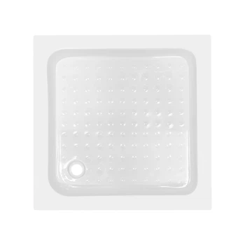 Душевой поддон Lidz Kapielka ST80x80х14 низкий, квадратный, белый, диаметр слива 52 (LKAST808014)
