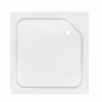 Душевой поддон Lidz Kapielka ST90x90х14 низкий, квадратный, белый, диаметр слива 52 мм (LKAST909014)