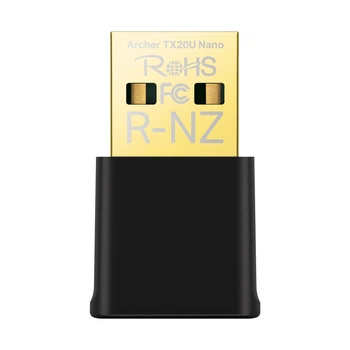 Бездротовий USB Wi-Fi адаптер TP-LINK Archer TX20U Nano, Wi-Fi 6, 1201 Mbps, 2.4/5 GHz, Black