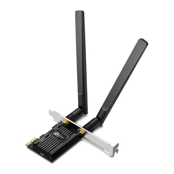 Сетевой адаптер PCI-E TP-LINK Archer TX20E, Wi-Fi 6, Bluetooth 5.2, скорость 1201 Мбит/с, двойная антенна, черный