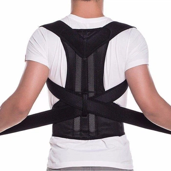Корректор осанки Back Pain Need Help универсальный для мужчин и женщин с ребрами жесткости и липучками