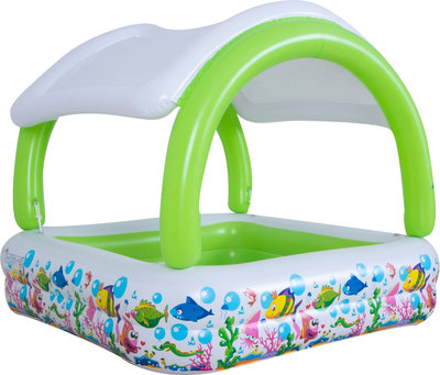 Basen dmuchany ogrodowy SunClub z daszkiem 143 × 143 × 123 cm 51016 (6920388668163)