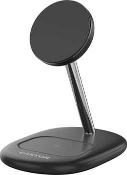 Ładowarka bezprzewodowa Canyon WCS-205 15 W Qi2 2-w-1 Black (CNS-WCS205BW/A)
