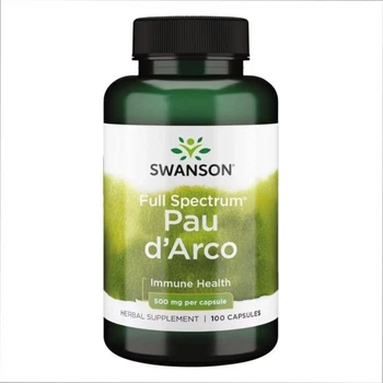 Кора муравьиного дерева Pau d'Arco 500 мг Swanson, 100 капсул