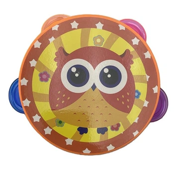 Музыкальная игрушка Бубен для детей 2832_Owl, Orange