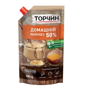 Майонез Торчин Домашній 50% 900 г. (8445291271982)