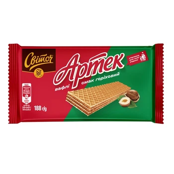 Вафли Свиточ Артек вкус ореховый 188 г. (8445291972964)