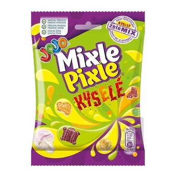 Цукерки желейні JOJO Mixle pixle sour з фруктовими смаками 80 г. (8593893747777)