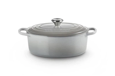 Le Creuset Signature Mist Grey овальна чавунна кастрюля жаровня 29 см 4,7 л 21178295412430