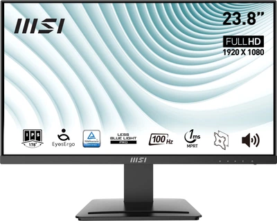 Монітор 23,8" MSI PRO MP243X -- IPS 8-Bit / 100Hz / 1ms MPRT / Adaptive-Sync / FreeSync / Anti-Flicker / Less Blue Light Pro