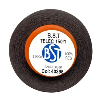 Нить для оверлока B.S.T TELEC 221638/0306-40398 5000м Тёмно-коричневый