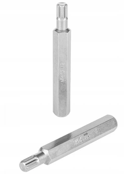 Бита SPLINE M8 × 75 мм, хвостовик 10 мм, сталь S2, Richmann C3343