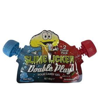 Кислый жевательный гель Toxic Waste Slime Licker Double Play Малина и клубника, 40 г