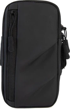 Сумка для бігу Xiamen 2 кишенями - чохол на руку 18х9 см Black (PH051557)