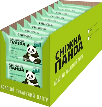 Вологий туалетний папір Сніжна панда Bamboo Cream 48 аркушів х 20 упаковок (4820183972613)