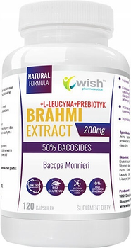 Suplement diety Wish Pharmaceutical Brahmi Extract 200 mg 120 kapsułek (5905279219809)