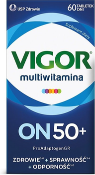 Харчова добавка Vigor Multivitamin On 50+ для чоловіків 60 таблеток (5903031286120)