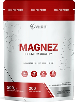 Дієтична добавка Wish Pharmaceutical Магнію цитрат порошок 500 г (5903351711715)