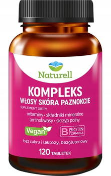 Suplement diety Naturell Kompleks Włosy Skóra Paznokcie 120 tabletek (5903031288865)