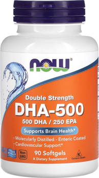Дієтична добавка Now Foods DHA-. 500 Double Strength 90 капсул (733739016126)
