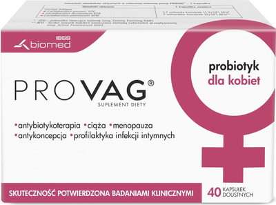 Дієтична добавка Biomed ProVag Пробіотик для жінок 40 капсул (5905179570987)